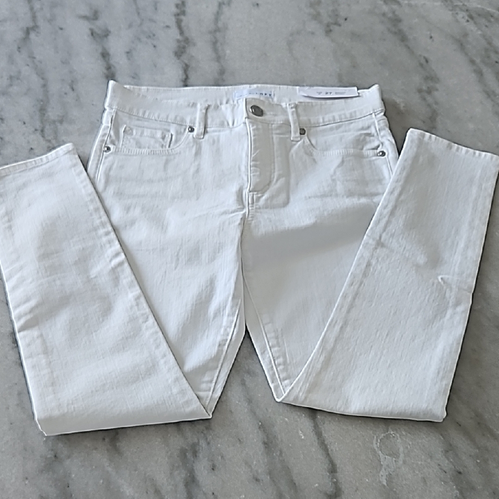 LOFT Women's White Skinny Jeans
